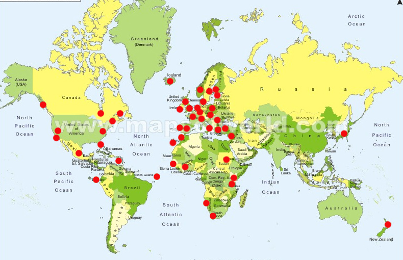map of where we have been